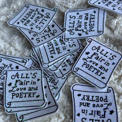 love & poetry sticker